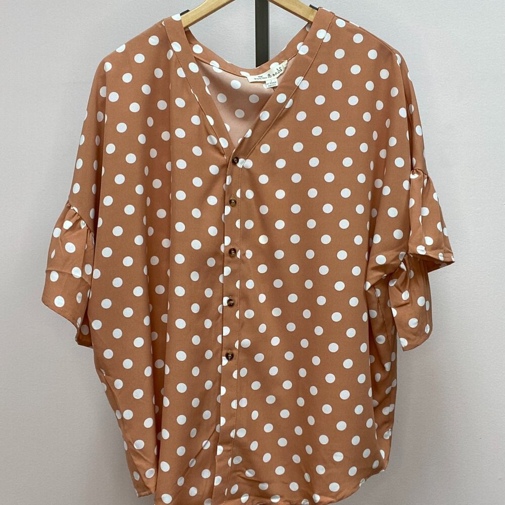 Polka Dot Vine and Love Blouse